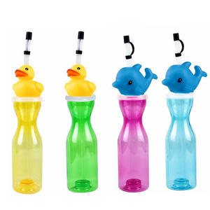 Dessin animé mignon Animal LED couleur claire jus de fruit bouteille d'eau en <span class=keywords><strong>plastique</strong></span> PET boisson cour tasse <span class=keywords><strong>fou</strong></span> boire LED enfants fête - Product Image 4
