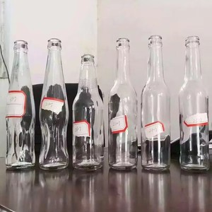 Bottiglia per Bevande Trasparente da 250ml 330ml 500ml, Bottiglia in Vetro Personalizzata per Succhi e Birra - Product Image 1