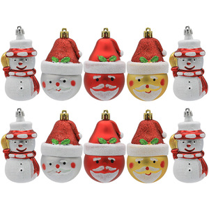 ของตกแต่งต้นคริสต์มาสแบบใหม่ ลูกบอลคริสต์มาสรูปซานตาคลอสและตุ๊กตาหิมะ ของตกแต่งเทศกาลคริสต์มาส - Product Image 5