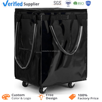 Sac fourre-tout pliable à roulettes d'une capacité de 76 LBS Sac fourre-tout à roulettes réutilisable avec fermeture à glissière