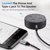 USB Typ-C auf 3,5mm Klinke Aux-Audiokabel für Auto-Lautsprecher und Mikrofon-Adapter Stecker-zu-Stecker Kopfhörer-Adapter