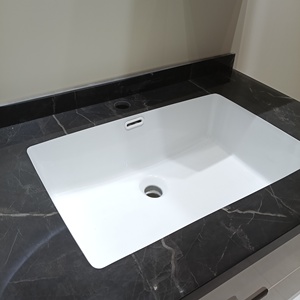 New <b>white</b> compact bathroom cabinet with side <b>mirror</b> cabinet <b>white</b> washbasin and suspended cabinet body - Product Image 5