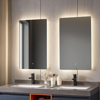 Hongnuo 21.5 "Smart LED salle de bain miroir plein écran tactile Android Bluetooth Wi-Fi 3 couleurs Dimmable lumière LED miroir de bain