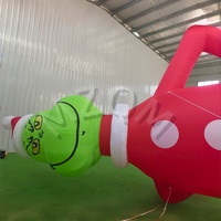 Décoration de Noël gonflable de ballon de Grinch pour la fête de célébration de vacances de Noël faite de matériel durable d'Oxford