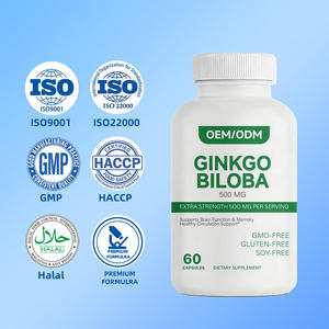 Capsules de soutien de la mémoire à base de Ginkgo Biloba OEM, complément alimentaire pour la santé du cerveau - Product Image 3