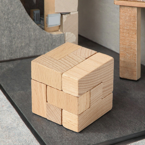 Soma cubo in legno di faggio 3D <span class=keywords><strong>Puzzle</strong></span> magico in sette parti blocchi di costruzione giocattolo educativo per bambini dai 5 ai 7 anni - Product Image 2