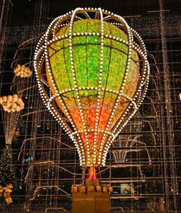 Luces Navideñas LED Personalizadas <span class=keywords><strong>Lucas</strong></span> De Navidad, Motivo 3D de Globo Aerostático Iluminado, Decoración Navideña Comercial Preiluminada - Product Image 2