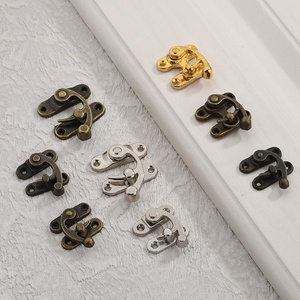 Serrure à crochet moderne et simple en alliage de zinc électroplaqué pour boîte cadeau en bois, boucle de fixation, accessoires de bagage, <span class=keywords><strong>appareil</strong></span> <span class=keywords><strong>photo</strong></span> - Product Image 1