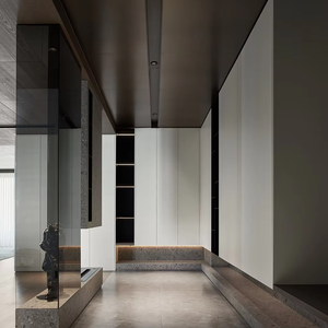 Élégant moderne minimalisme Villa flottant armoire à chaussures appartement noir et blanc schéma <span class=keywords><strong>de</strong></span> couleurs haut <span class=keywords><strong>de</strong></span> gamme porte à cadre Ultra-étroit - Product Image 1