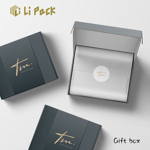 Lipack 저렴한 맞춤형 도매 가격 골드 핫 스탬핑 종이 보드 선물 포장 상자 및 가방 - Product Image 4