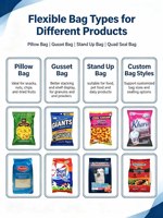 Máquina de Envasado de Alimentos Inflados con Nitrógeno, Línea de Producción Automática Completa para Papas Fritas y Chips de Plátano, Máquina de Envasado Multifunción VFFS