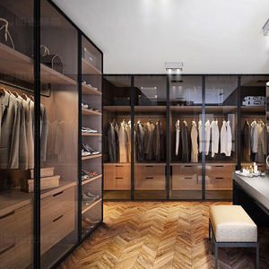 Melamine houten slaapkamer garderobe kast ontwerp - Product Image 5