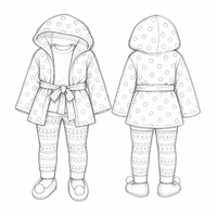Ensemble pyjama douillet personnalisé à pois en polaire pour poupée, comprenant un peignoir à capuche, un legging imprimé et des pantoufles, pour accessoires de poupée de mode de 18 pouces