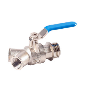 Brass Three Way Ball Valve 1/2 In Threaded PN16 For Household Water Use - Product Image 3