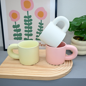 Produits les plus vendus 2025 tasse en céramique de graisse blanche mate pour tasse à thé de bureau client - Product Image 3