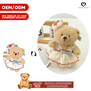 French Red Polka Dot Lace <strong>Princess</strong> Dress Plush Toy Forest Flower Basket Bag Dressing Outfit - Product Image 2