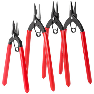 Pince à bijoux en acier au carbone DIY, outils de bouclage de fil à ressort, pince à bec <span class=keywords><strong>rond</strong></span> plat à 9 broches pour la création de bijoux - Product Image 1