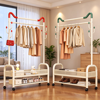 Séchoir à linge pliable double niveau en acier carbone extra épais, robuste, pour extérieur et salon, organisateur de vêtements
