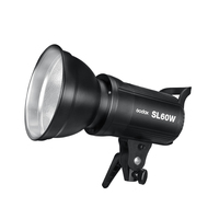 Kit d'éclairage vidéo LED Godox SL60W version blanche, lumière continue + support + boîte à lumière douce FW95 Bowens CRI>95, studio photo portable