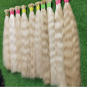 Extensiones de Cabello Humano Indio Rubio a Granel, Liso Natural, Virgen, Súper Doble Trama, de Alta Calidad y Textura Sedosa - Product Image 5