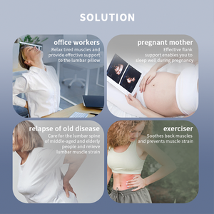 Individuell anpassbares, langsam zurückfederndes Lendenkissen zur Stresslinderung, Taillen-Rückenstütze und Lendenwirbelstützkissen aus Memory-Schaum - Product Image 6