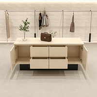 Vitrine de présentation pour magasin de vêtements féminins, chaussures et sacs, comptoir cascade en pierre, présentoir central pour bijoux et vêtements
