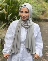 Vente en gros islamique Ensemble assorti de 2 pièces musulman Jersey Châles Foulards Foulard Double boucle instantané Jersey Hijab pour les femmes