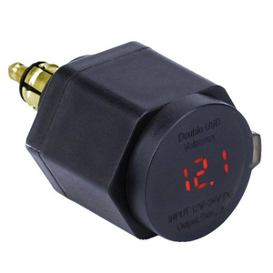 <span class=keywords><strong>Chargeur</strong></span> de téléphone portable avec affichage du voltmètre, <span class=keywords><strong>adaptateur</strong></span> allume-cigare à charge rapide 4,2A pour <span class=keywords><strong>moto</strong></span> <span class=keywords><strong>BMW</strong></span>, matériau en aluminium, C USB - Product Image 4