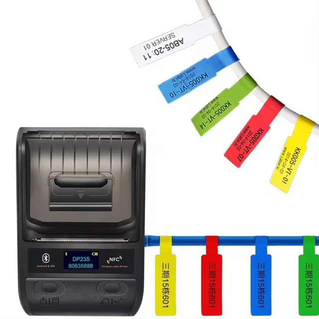 Thermal Label Printer 58mm Mini Thermal Printer Portable Wireless Thermal Sticker Label Portable Printer