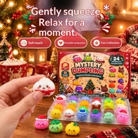 Nouveau calendrier de l'Avent de Noël de 24 pièces, boîte mystère, jouet mignon et anti-stress, coffret cadeau Hollohole