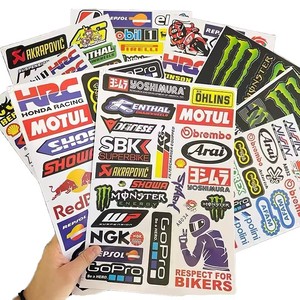 Diseño personalizado profesional JDM reflectante impreso adhesivo impermeable <span class=keywords><strong>familia</strong></span> motocicleta casco coche calcomanía pegatina Anime pegatina - Product Image 1