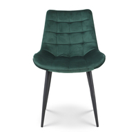 Chaises de salle à manger modernes en tissu velours nordique