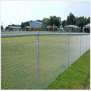 Wholesale Used 9 10 Gauge Diamond Metal Wire Mesh Fence 5ft 6ft 7ft 8ft 10ft Black Coated Galvanized Chain Link Fence