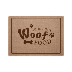 Tapis d'alimentation pour animaux de compagnie Woof Food, rectangulaire, réutilisable, lavable, tapis pour chien absorbant, antidérapant, tapis d'entraînement 35x50cm - Product Image 1