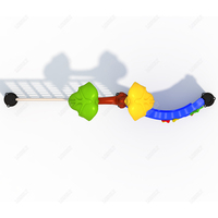 Équipement de terrain de jeu extérieur pour enfants, structure d'escalade et murs d'escalade - Aire de jeux éducative en acier durable pour les écoles et les garderies