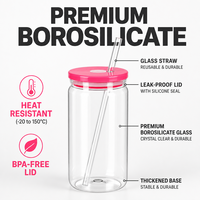 Verres en verre transparent de 16 oz, lot de 48 pièces, en stock aux États-Unis, livraison gratuite, prêt à expédier, vente en gros, verres à boire, bocaux vierges