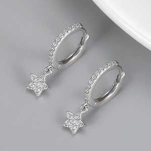 <span class=keywords><strong>Pendientes</strong></span> de Moda, Joyería de Plata de Ley 925, <span class=keywords><strong>Pendientes</strong></span> Colgantes de <span class=keywords><strong>Estrella</strong></span> con Pequeños Diamantes, <span class=keywords><strong>Pendientes</strong></span> de <span class=keywords><strong>Aro</strong></span> para Mujer, Venta al por Mayor - Product Image 5