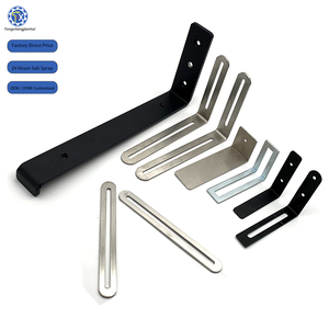 ที่กำหนดเองทำหนักแผ่นแบนชั้นวางโลหะสนับสนุนวงเล็บลอยสำหรับติดผนัง - Product Image 4