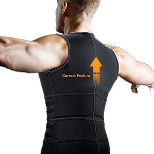 メンズボディシェイパーウエストトレーナーベストスリミングシャツサウナスウェットコンプレッションアンダーシャツシェイプウェアファットバーナーワークアウトトップス - Product Image 3