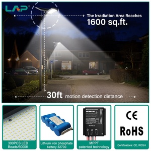 Bosun <strong>Solar</strong> Street Lights 500 <strong>Watts</strong> Outdoor School Highway Road Led Spilt <strong>Solar</strong> Street Light - Product Image 3