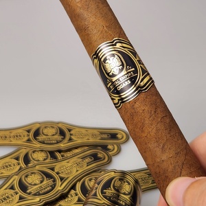 Custom Gold Foil <b>Sticker</b> for Backwoods Cigars UV Printing Embossed <b>Logo</b> Band Labels Packaging Embossed Cigar Rings - Product Image 4