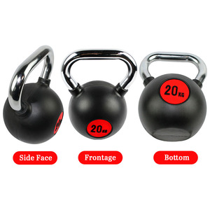 厂家批发健身房健身壶铃带橡胶涂层定制标志颜色自由重量 - Product Image 2