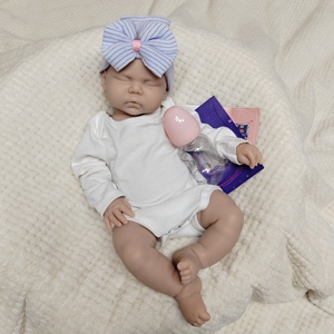 Poupée Bébé Reborn Réaliste en Silicone Entièrement en Silicone, Non Peinte, Poids Réel, 20 Pouces/50 CM, Corps Entier, Peut Ouvrir la Bouche, Nouveau-né, Poupée Vierge à Personnaliser - Product Image 1