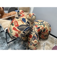 Enfants/adultes taille mode moderne Designer tissu Accent chaise pour salon chambre tissu Animal sans bras pantoufles chaises