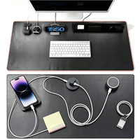 Tapis de souris en cuir PVC magnétique souple, tapis d'écriture pour bureau, organisation du bureau