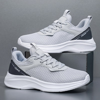 Chaussures de course décontractées pour hommes, taille extra large, respirantes, avec empeigne en mesh, légères, en toile, semelle extérieure en EVA