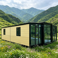 Maison conteneur extensible économique de 20 pieds ou 40 pieds, maison préfabriquée prête à l'emploi, maison mobile abordable, option solaire disponible