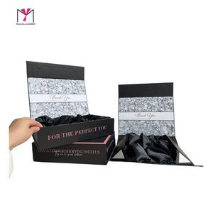 Boîtes rigides magnétiques MUYANG pour perruques fantaisie, avec doublure en satin et logo imprimé UV, pour accessoires de mode - Product Image 3