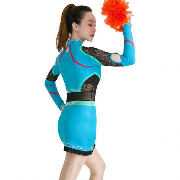 All-Star Competition Long-Sleeved Cheerleading Uniform Custom Tailored with Latest Top Design