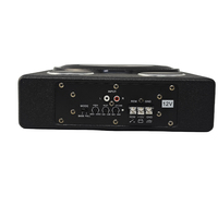 8/10 pouces voiture Audio Subwoofer basse forte construit amplificateur couverture en cuir bois matériel 8-10 "voiture sous siège Subwoofer